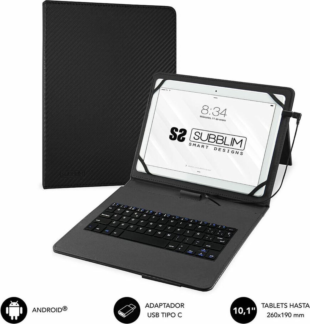 Kryt na tablet a klávesnicu Subblim SUB-KT1-USB001 Black Qwerty Španielčina