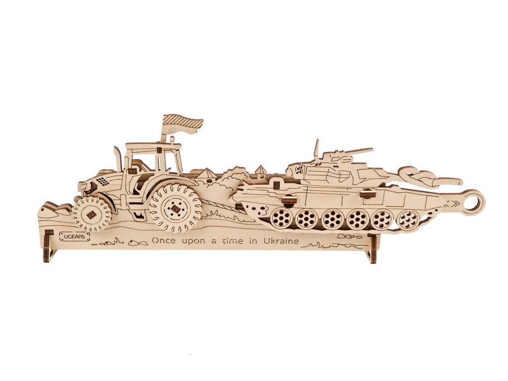 Ugears 3D-Holzpuzzle "Brave UA" Traktor UG70104