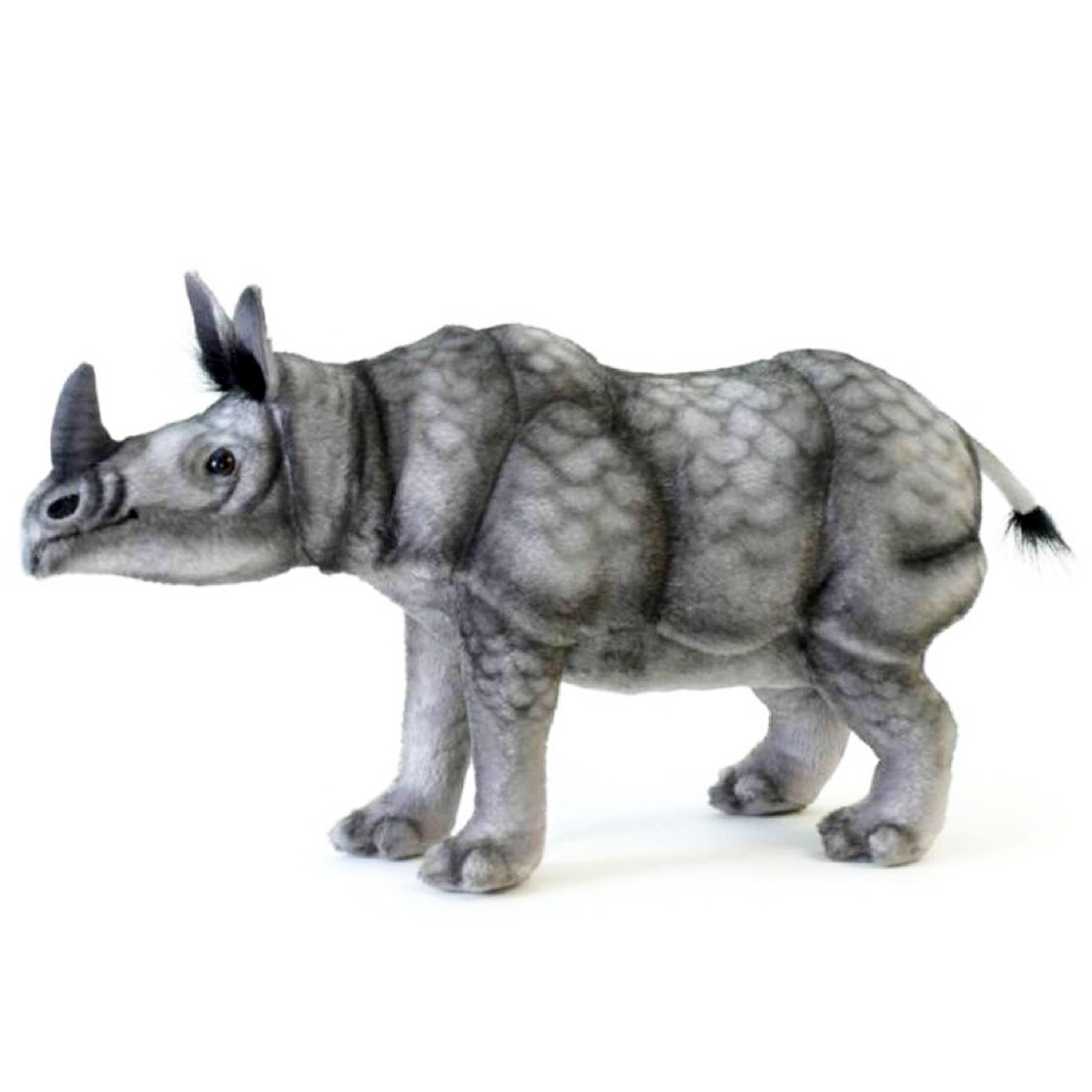 Hansa Plüsch Nashorn 39cm Rhino Panzernashorn Selten Premium Deko Stofftier HA5252