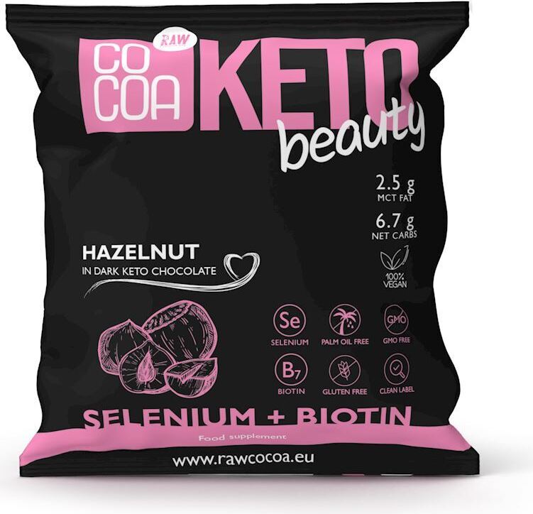 COCOA Keto Beauty Haselnüsse in Schokolade, MCT Öl, Zuckerfrei, Low Carb