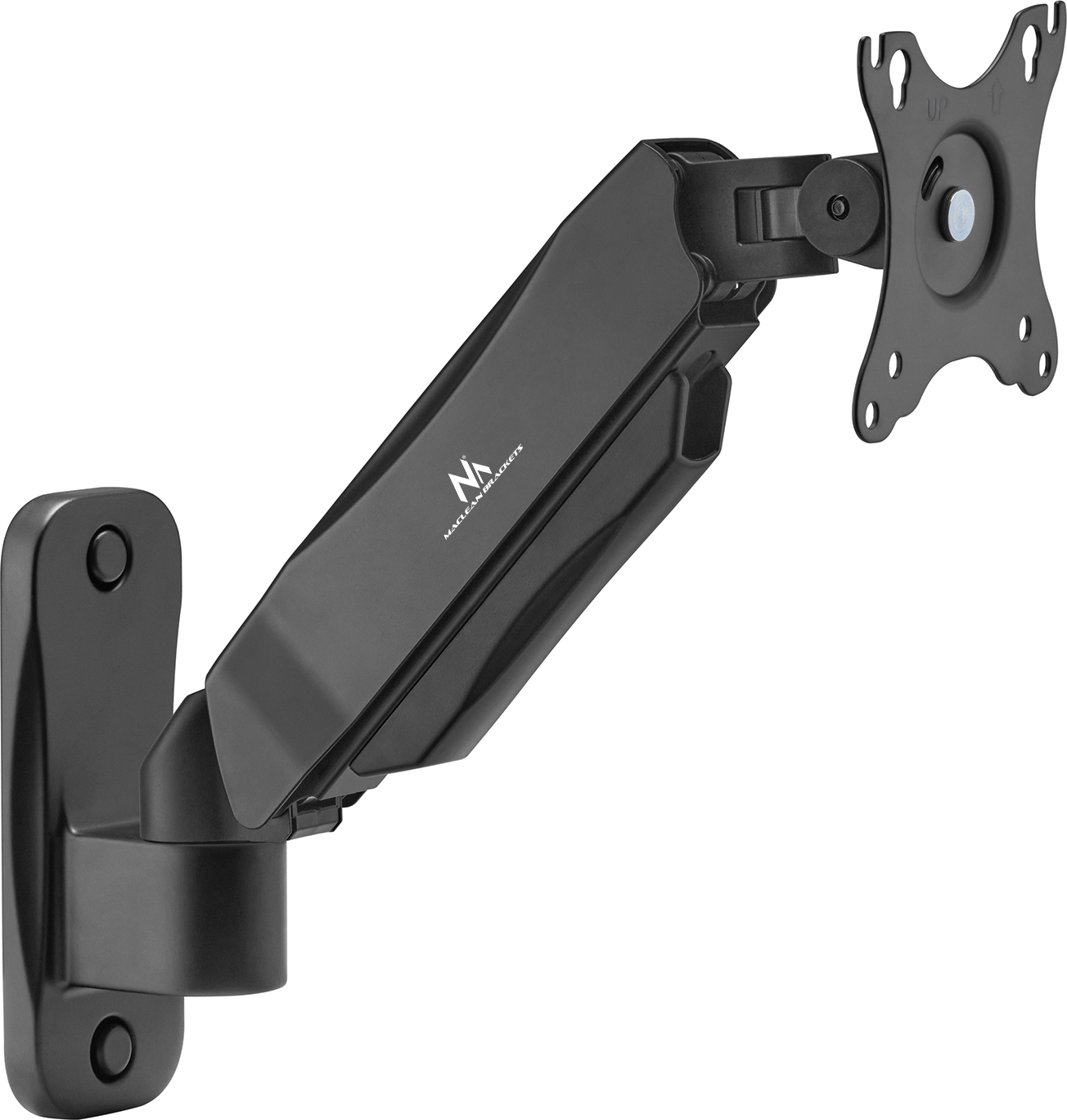 Maclean MC-979 Monitor Muurbeugel – 17-32 Inch – 9 Kg Draagvermogen – Mechanische Veer – Kantel-, Draai- En Hoogteverstelbaar – VESA 75x75 En 100x100 Mm