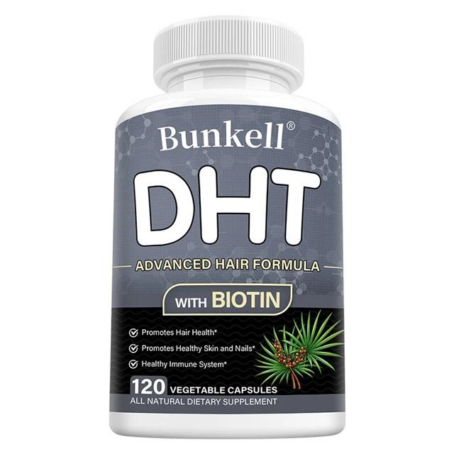 Bunkell DHT Blocker + Biotin (120 Kapseln) Nahrungsergänzungsmittel, Haare, Haut, Nägel, Haargesundheit, Hautgesundheit, Immunsystem, Unisex, Nährstoffe