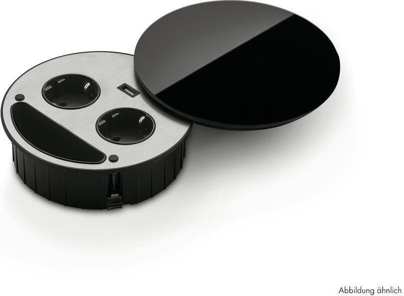 Wipo SMILE Doppelsteckdose USB in WEISS / Tischsteckdose / Steckdose / Doppel-Steckdose