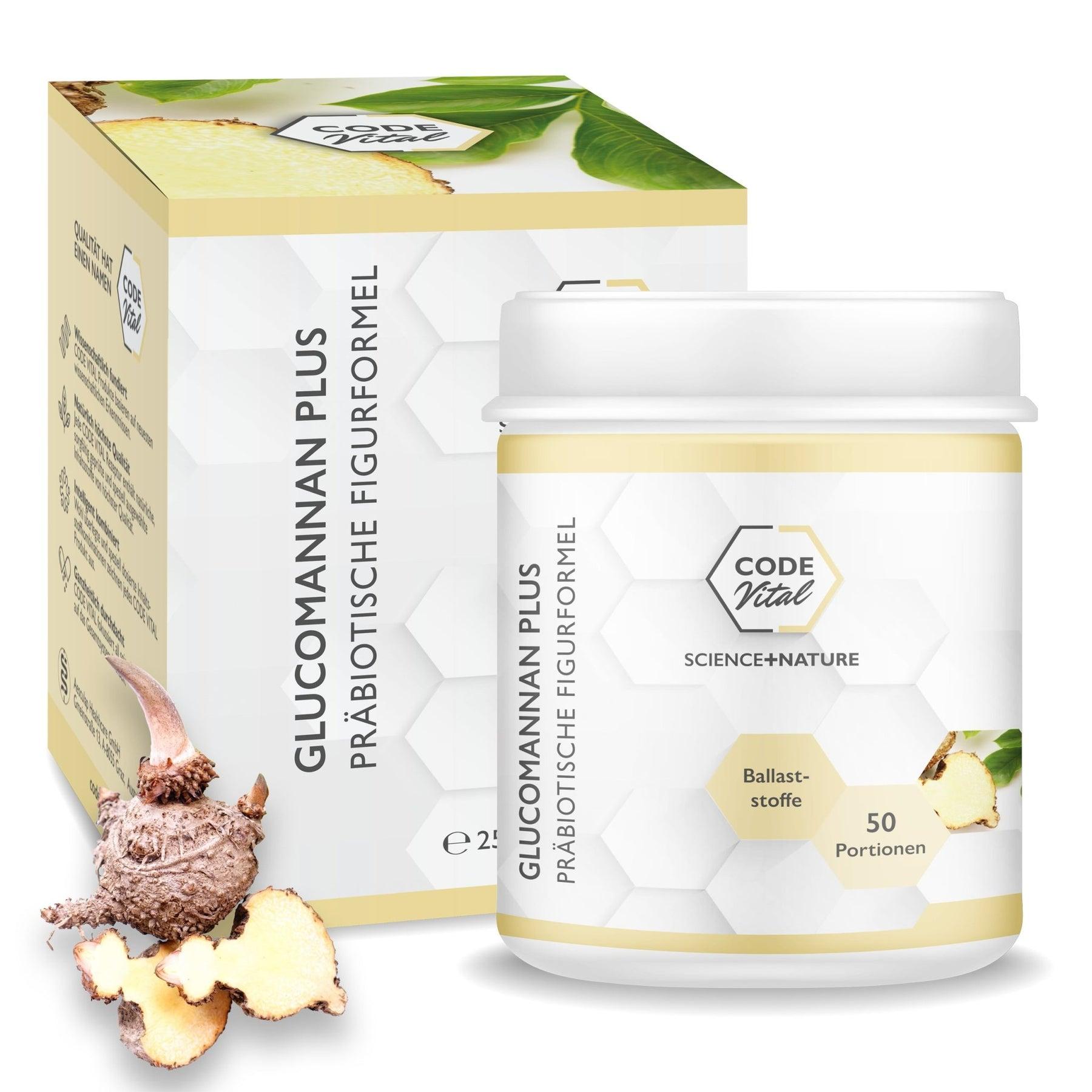 CODE VITAL Glucomannan Plus Pulver 250 g – 50 Portionen