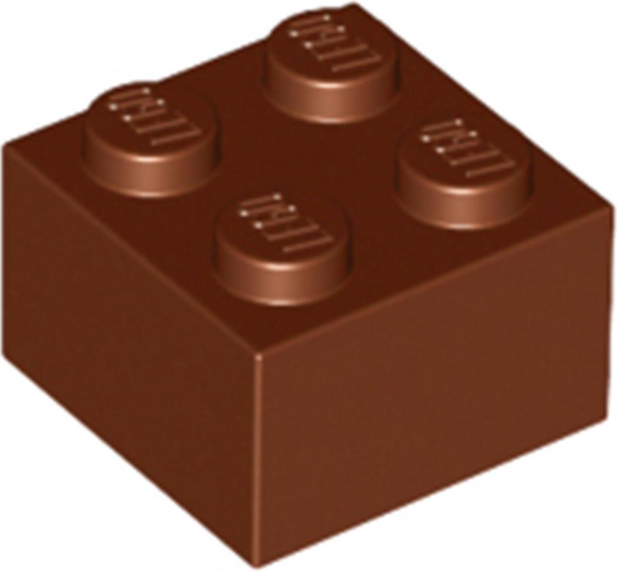 1 Stück LEGO, Teil Nr. 3003 in Rotbraun (Reddish Brown) 3003-Rotbraun (Reddish Brown)-1 Stück-141