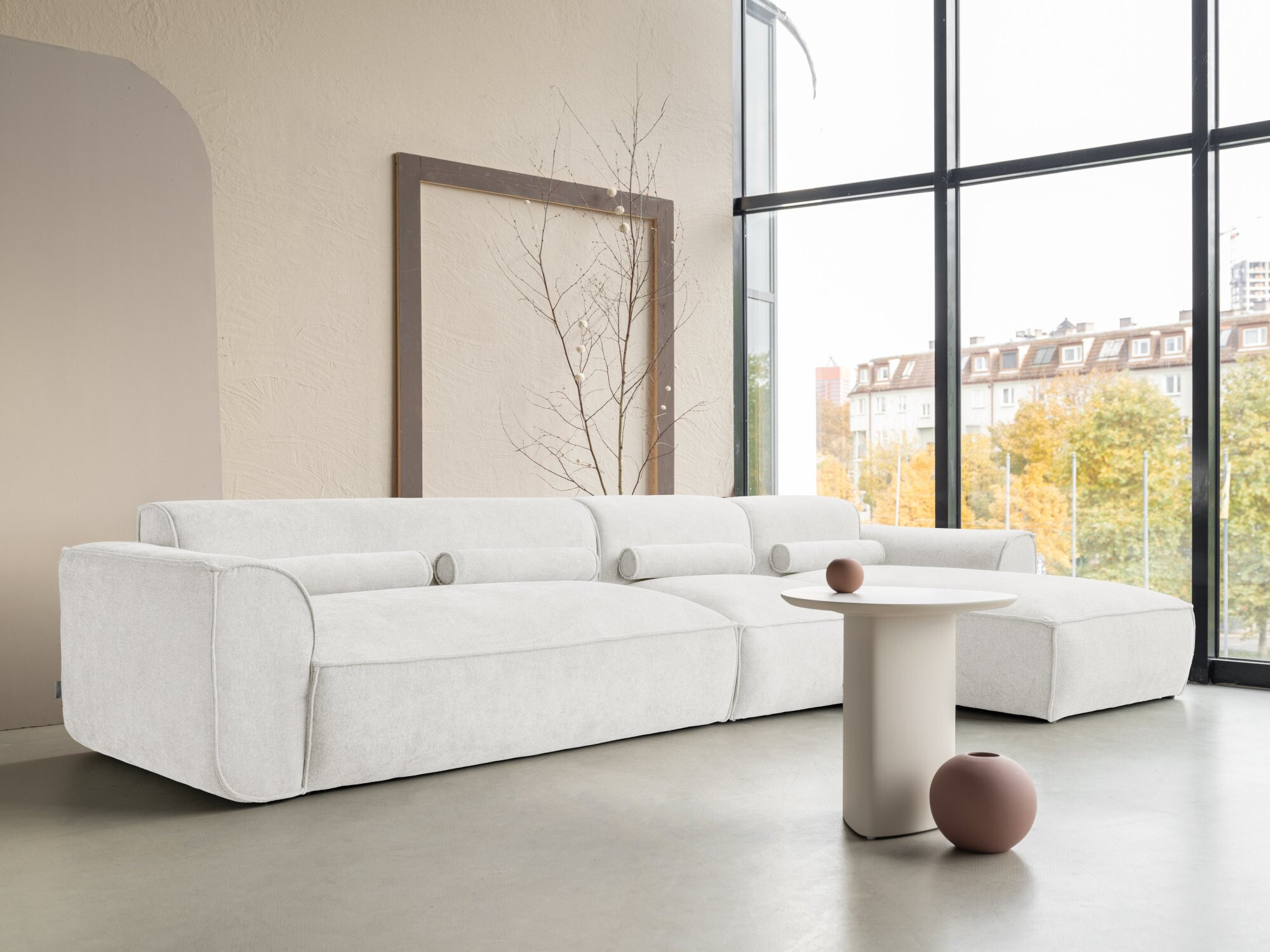 MIUFORM Flex Felix Modulares 6-Sitzer Ecksofa MIUFORM Flex Felix Modulares Ecksofa L-FORM RECHTS- 340 x 154 cm - Beige - Sofa Couch 2035SO02