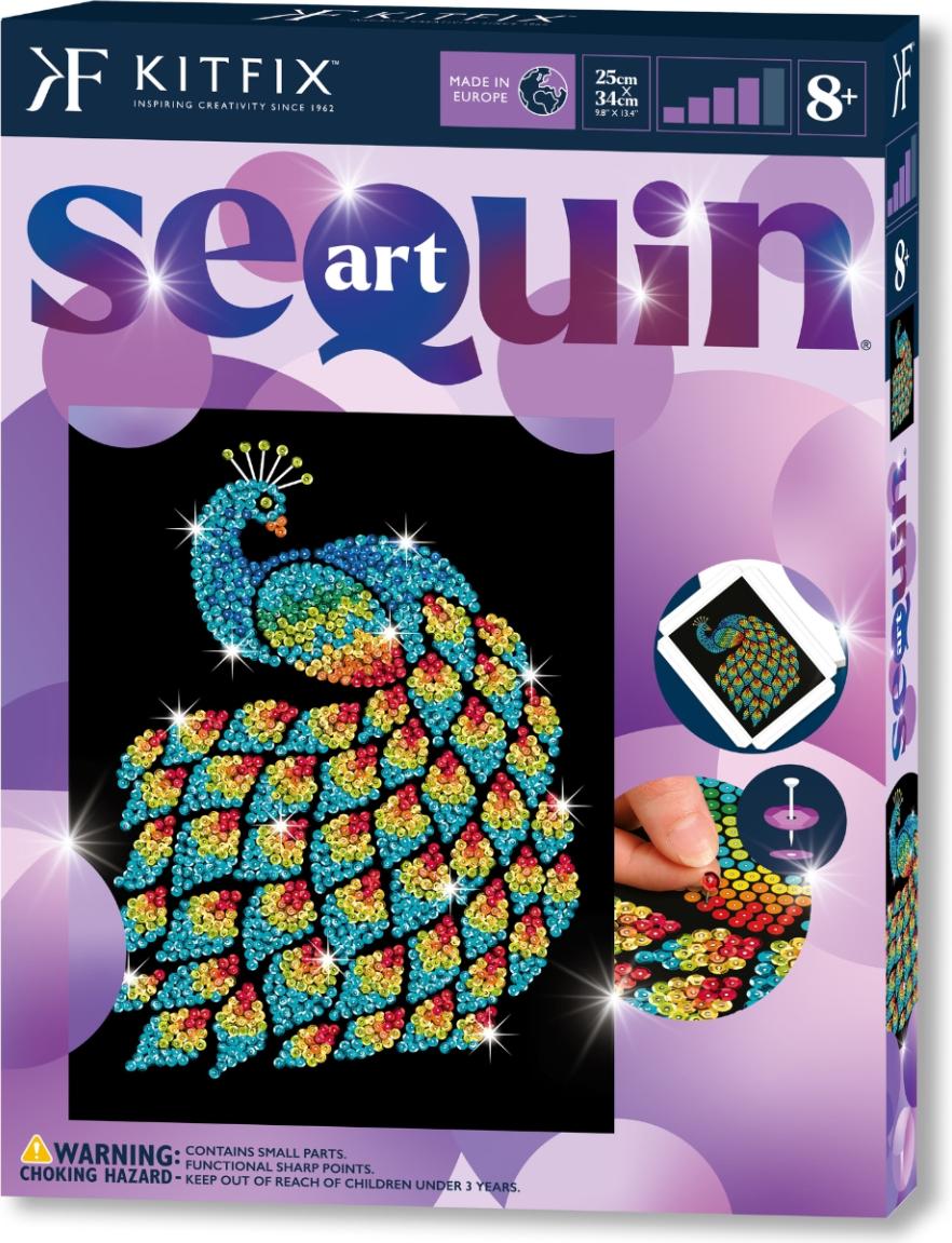 KITFIX DIY set Sequin Art Purple Peacock