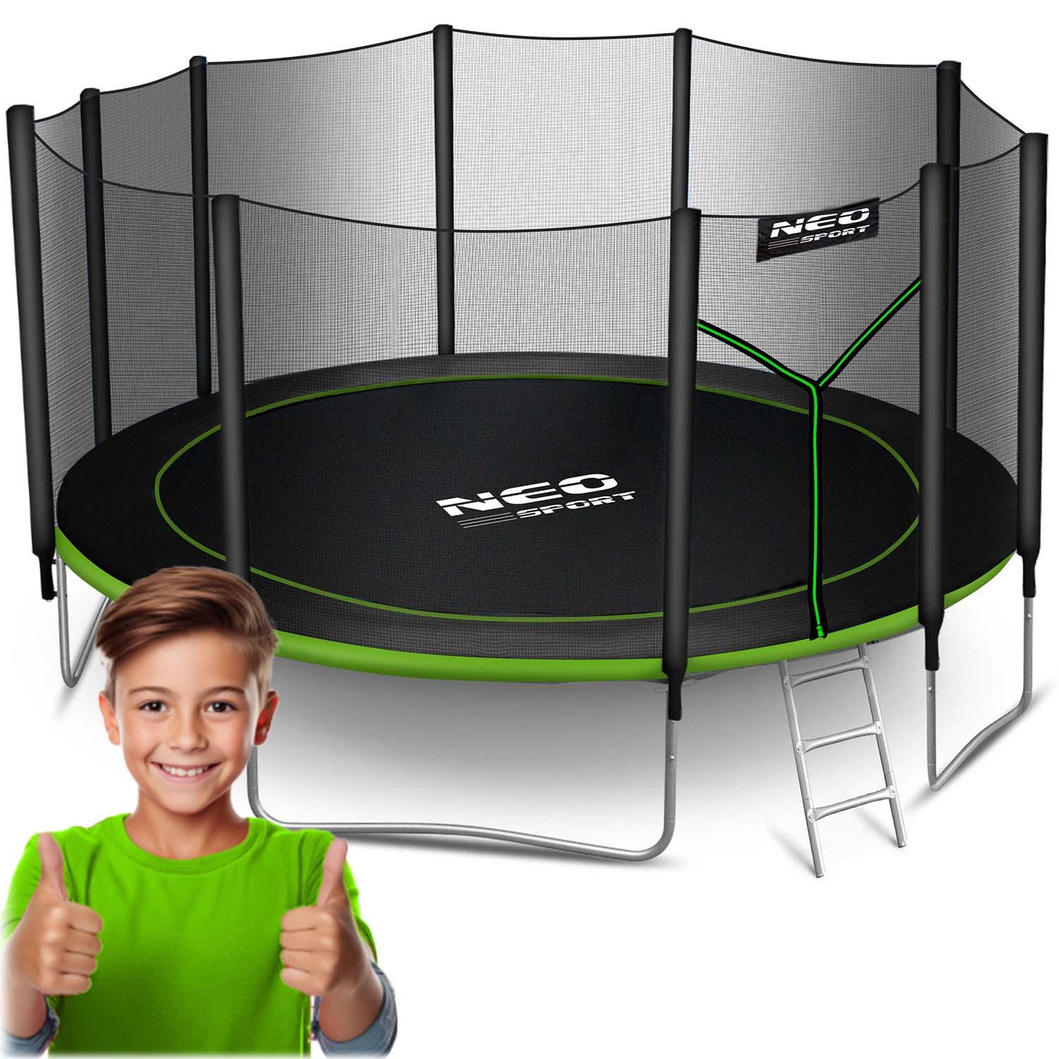 Záhradná trampolína 15ft/465cm s vonkajšou sieťou a rebríkom Neo-Sport