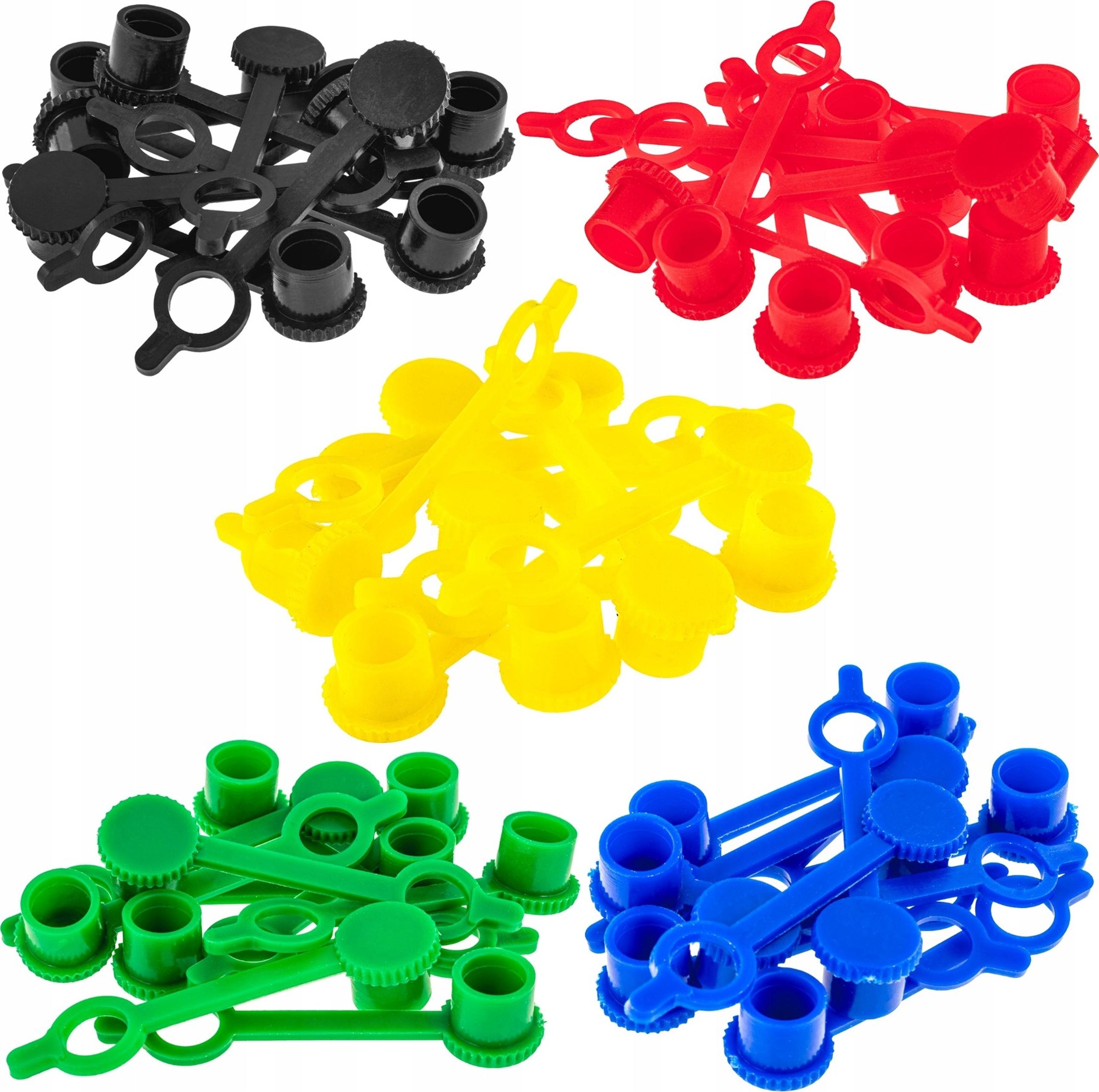 Schmierstellen-Abdeckungen 6 mm, 50 Stk., verschiedene Farben (Falon-Tech)