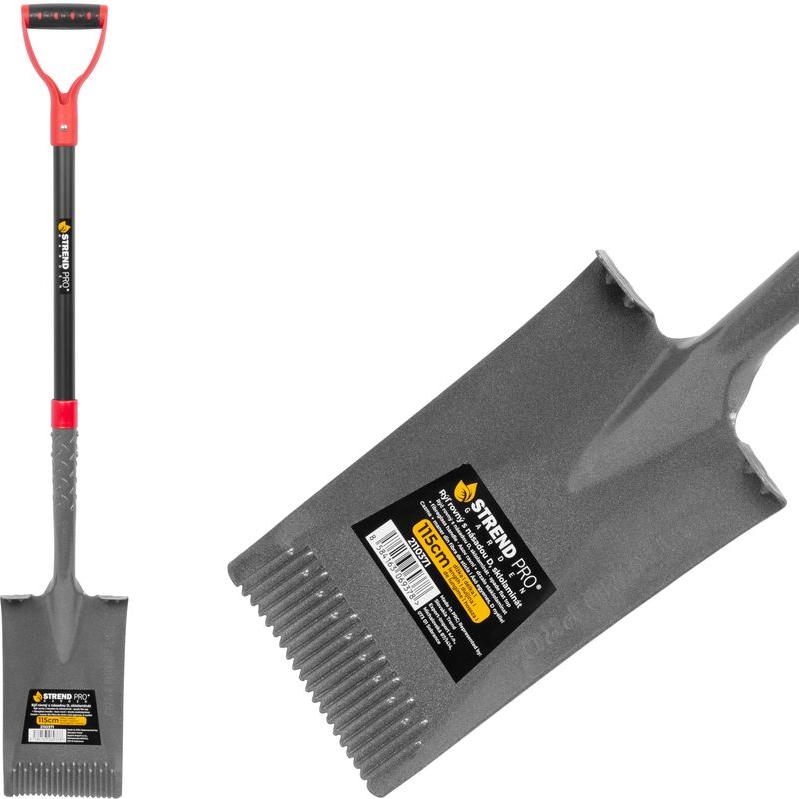 Spaten Strend Pro Garden ErgoBULL, gerade, Drainagespaten, mit Fiberglasstiel D 1150 mm