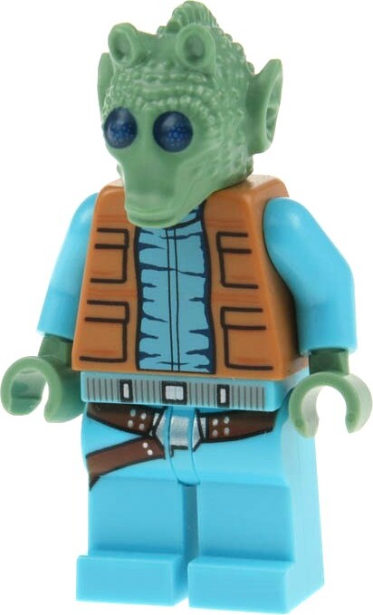 1x minifigúrka Lego Star Wars Episoe 4/5/6 Greedo nugátová vesta opasok 75052 sw0553