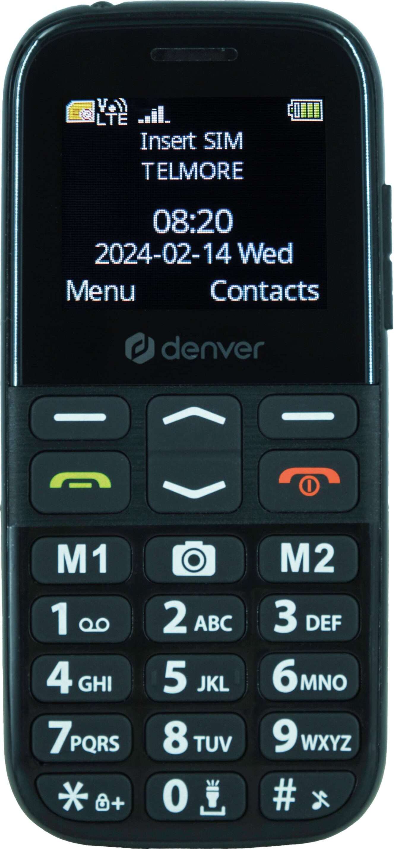 DENVER Denver BAS-18600L mobilný telefón 4,5 cm (1,77") Čierny seniorský telefón