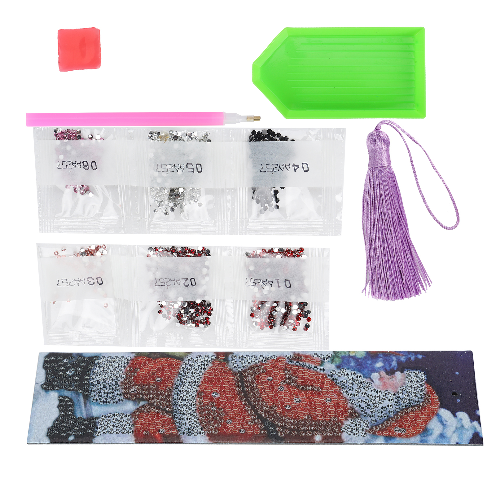 Cocosity Diamant Malerei Lesezeichen,DIY Perlen Lesezeichen,Strass Lesezeichen,Diamant Malerei Quaste Lesezeichen,Strass Malerei Lesezeichen,Lesezeichen