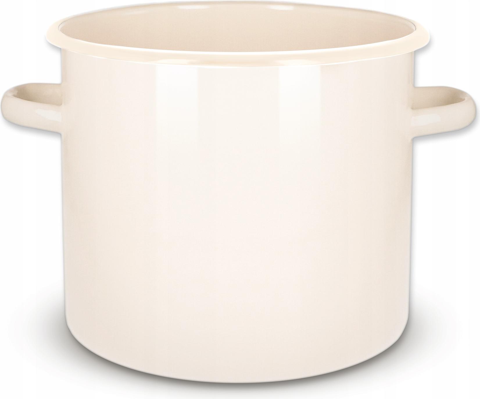 Kuketo | Emaille Kochtopf 7 L Mit Griffen – Induktion & Alle Herdarten – Creme Topf Robust, Hygienisch, Hitzebeständig, Langlebig & Stilvoll 639518