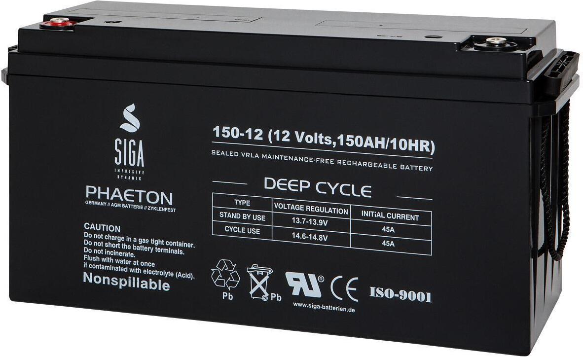 SIGA IMPULSIVE DYNAMIK SIGA Akku 150Ah 12V SIGA S150-12
