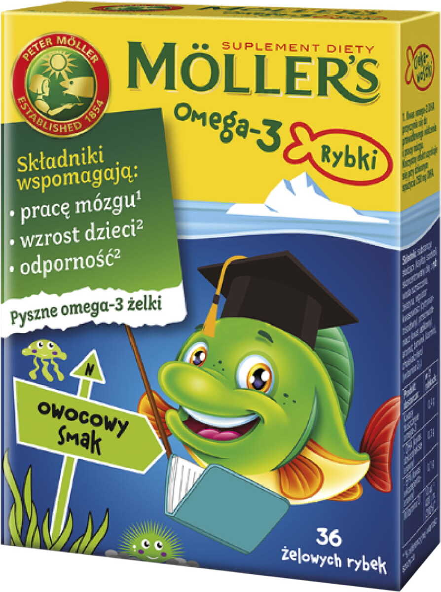 Orkla Care S.A Omega - 3 Fruchtfische 36 Stk. MOLLER'S MOLLERS