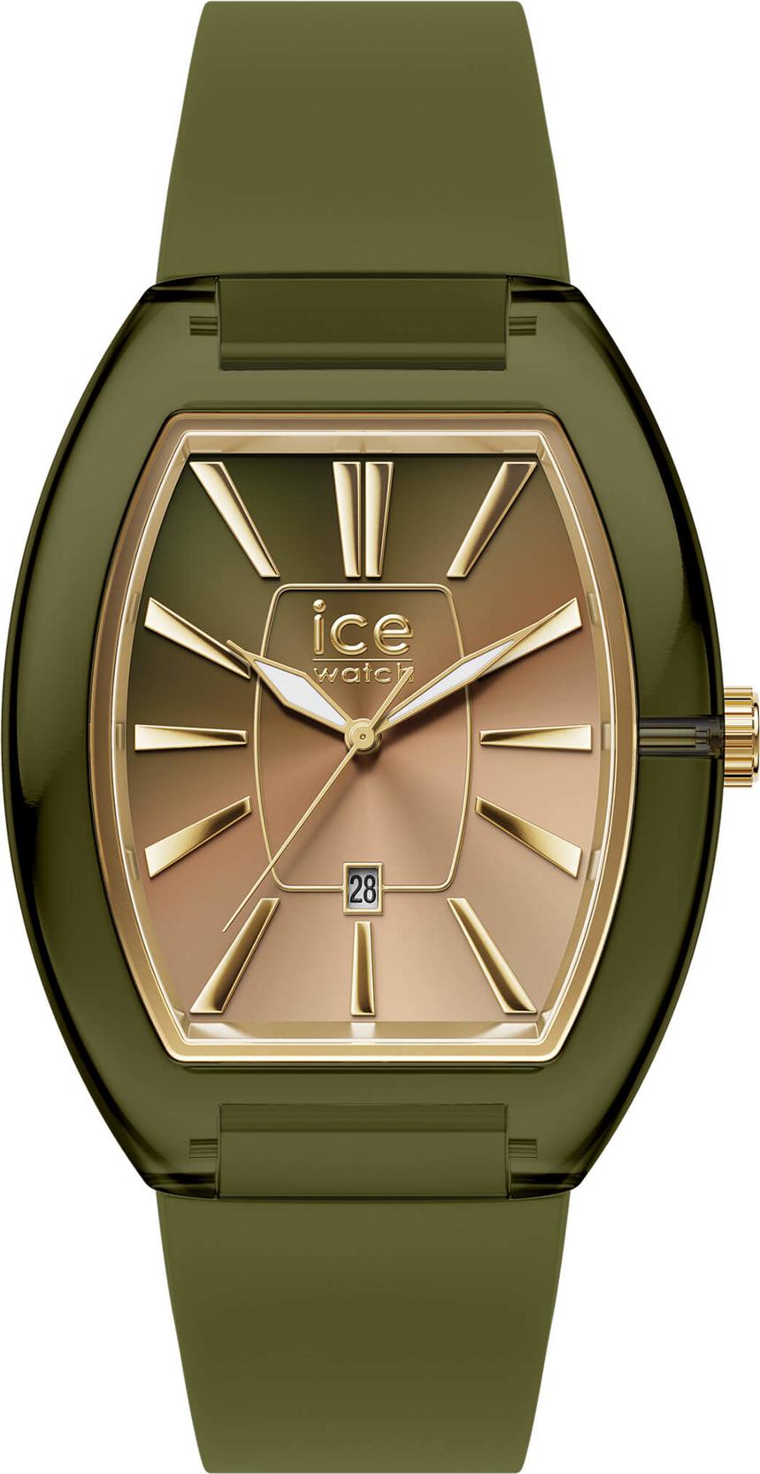 Ľadové analógové hodinky 'Ice Boliday - Dome - Olive Green' Damen Uhr (Small) 025181