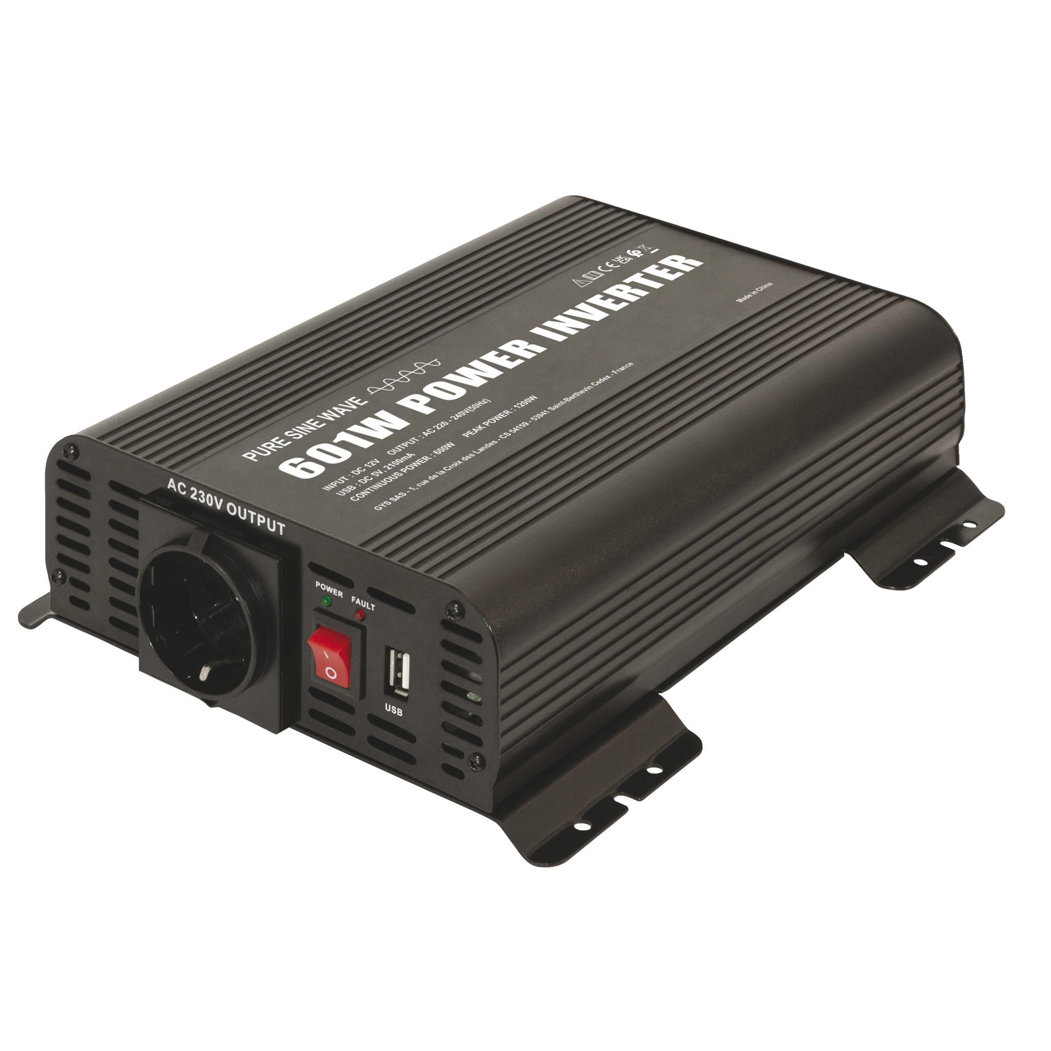 GYS Konverter PSW 601W RC-12 Ladespannung 12 V 600 W / Hchststrom max. 1200 W 067332
