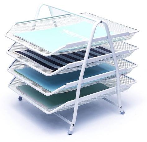 OEM Büro-Organizer - Vierfach - Papiersorteergerät - Freistehend - Metallisch - 30 x 35 x 33 CM 2026