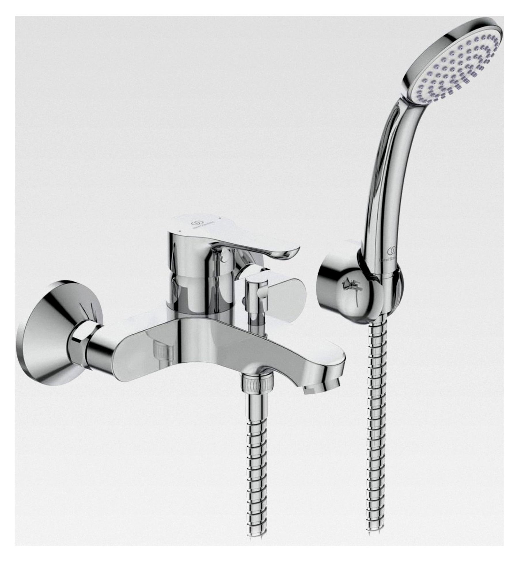 Markenlos Wannenarmatur Alpha Aussenarmatur mit Zubehör, chrom