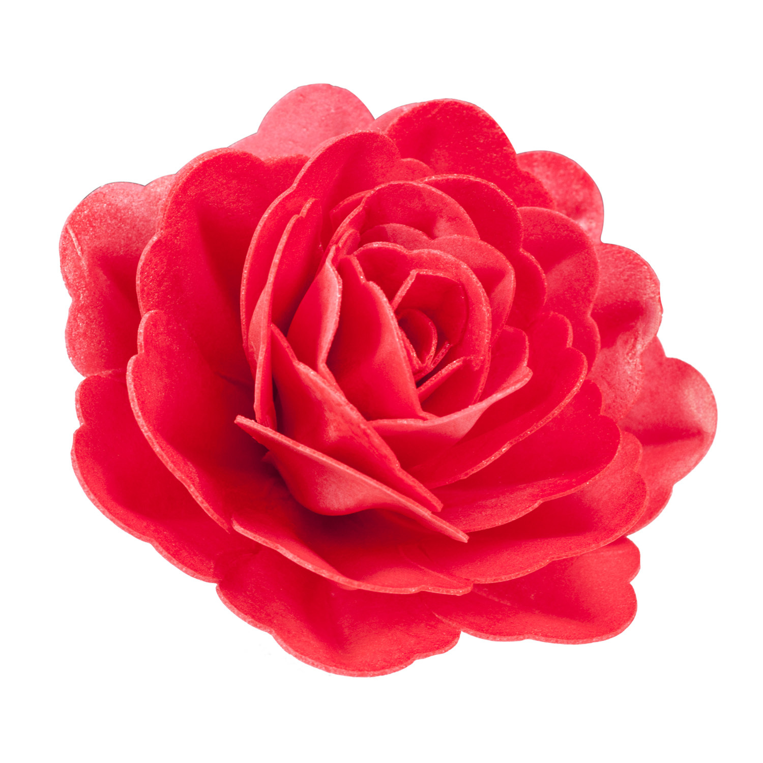 XXL Deko-Rose aus Waffeln-Rot-12,5 cm Dekora 58307