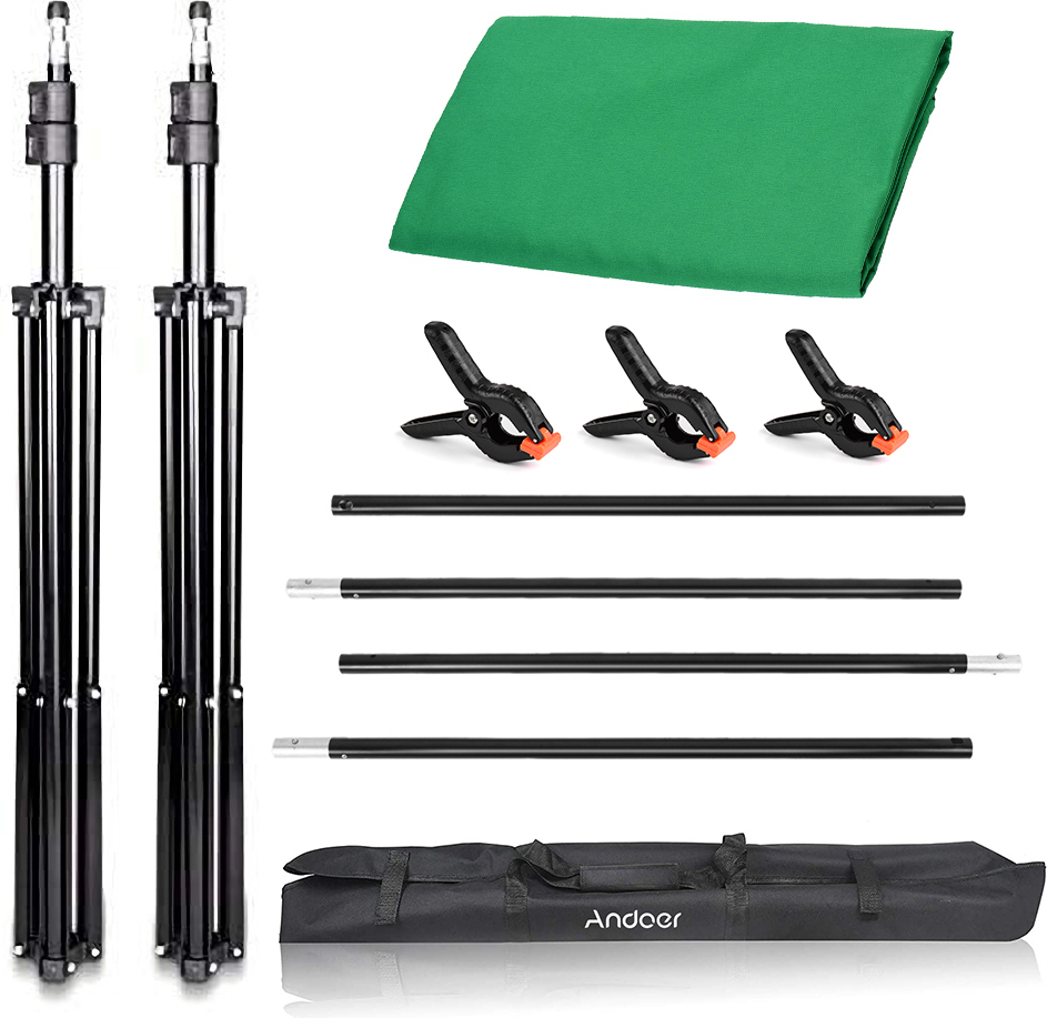 Cocosity fotohintergrund-Set, Fotohintergrund-Kit, Porträtfotografie-Kulissen mit Ständer