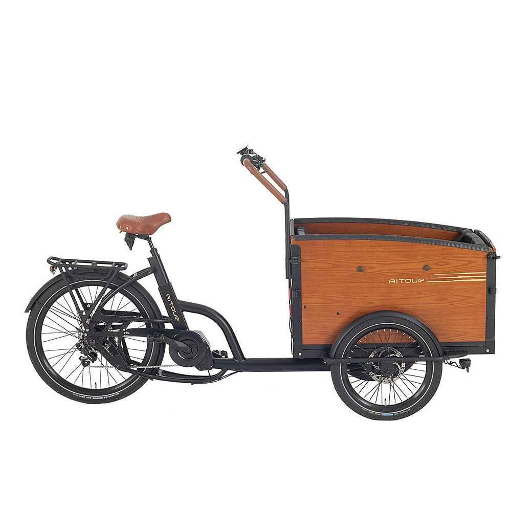 SAMEBIKE E-Lastenräder Aitour Lastenrad, enviolo,250W Mittelmotor,48 V 13,4 Ah akku