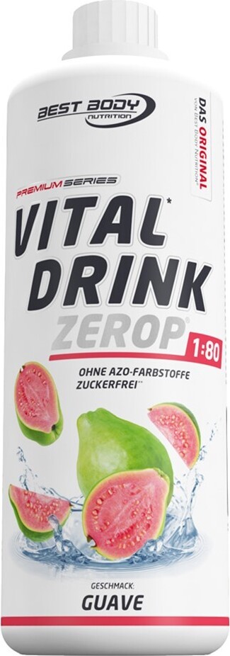 Best Body Nutrition Vital Drink Zerop - 1000 ml Flasche, 1 x 1000 ml Flasche, Geschmack: Guave 1001760