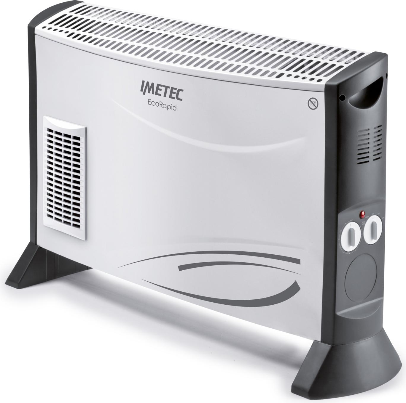 Imetec Eco Rapid TH1-100 Elektroheizgerät 2000W 4 Temperaturen Weiß Niedriger Verbrauch 4034