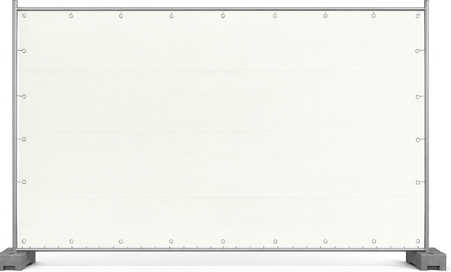 EraGreen Bauzaunplane Sichtschutz-Plane PE-Gewebe mit Ösen Abdeckplane weiß 1,76 x 3,41 m