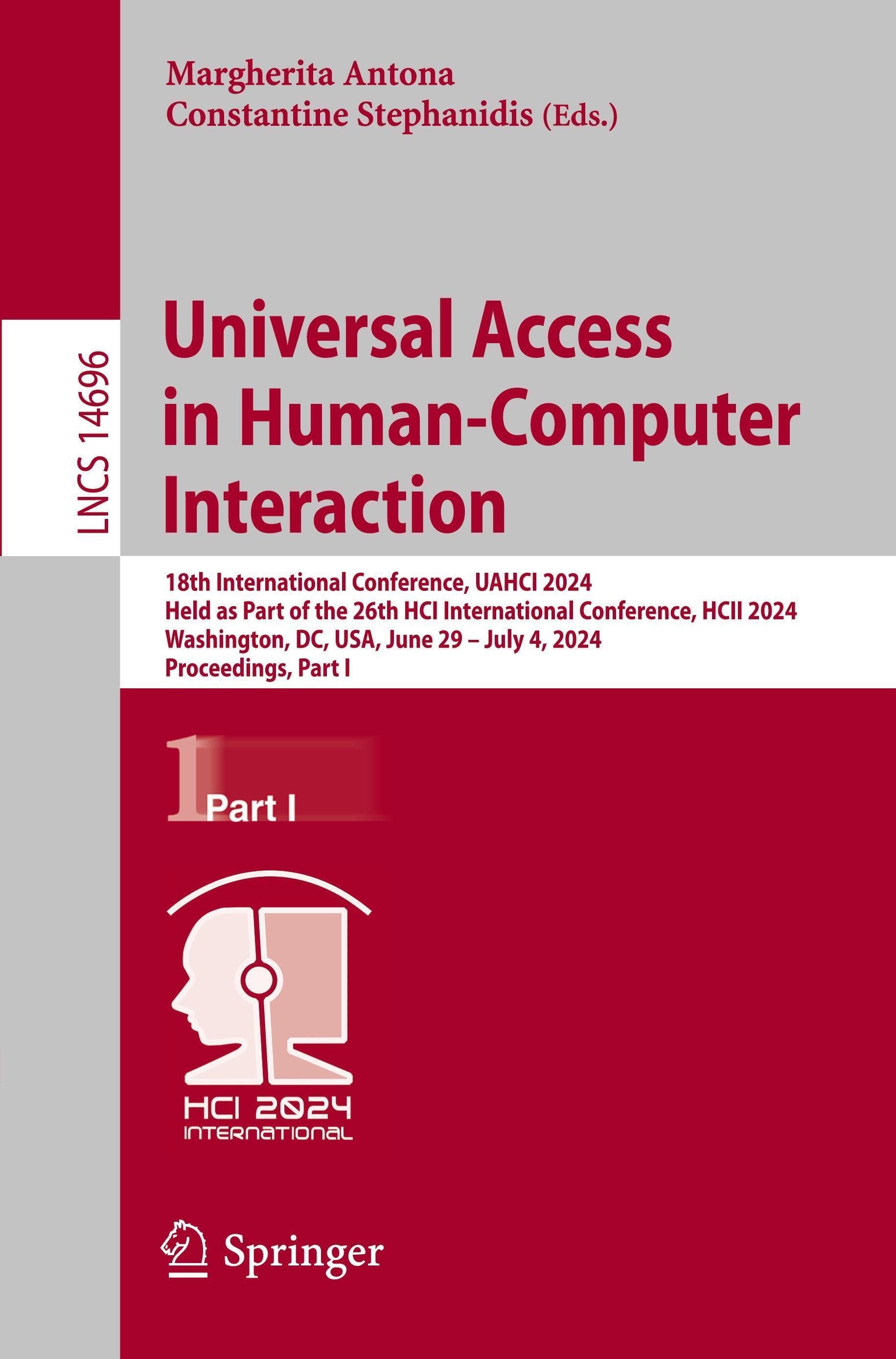 Sonstige Verlage Universal Access in Human-Computer Interaction
