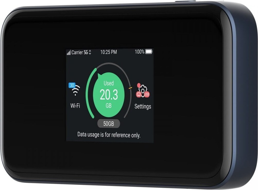ZTE MU5001 router Hotspot WiFi6 3800 Mbps 5G LTE čierny