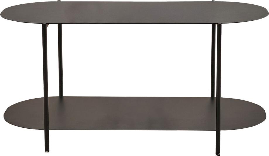Drawer - Ovale Metall-Couchtisch 100x51 cm - Schwarz 1760107