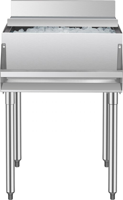 Unterbau-Eisbehälter 61,6L Kommerziell - Eisbehälter mit Schiebedeckel für Gewerbe