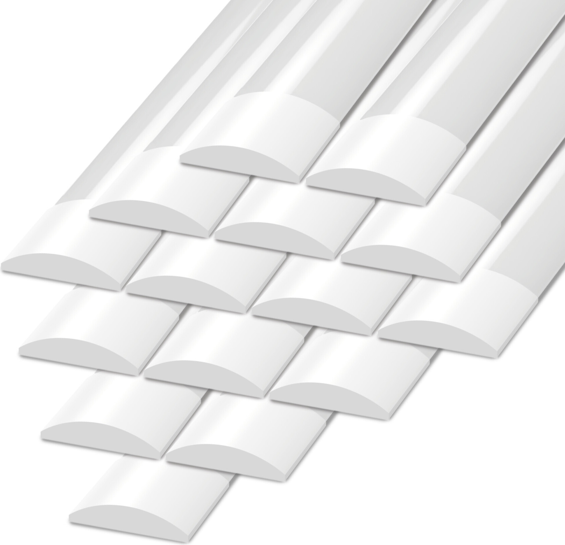 Ledvion - 10X LED Batten 150cm (40W, 6500K, 6000 lumen), Geïntegreerde LED, Daglicht