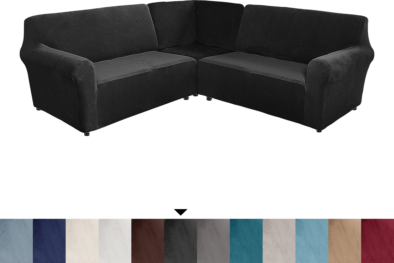 2-teiliger Stretch-Sesselbezug Aus Jacquard – Dehnbar, Waschbar, Für Ohrensessel (Farbe: Petrol)