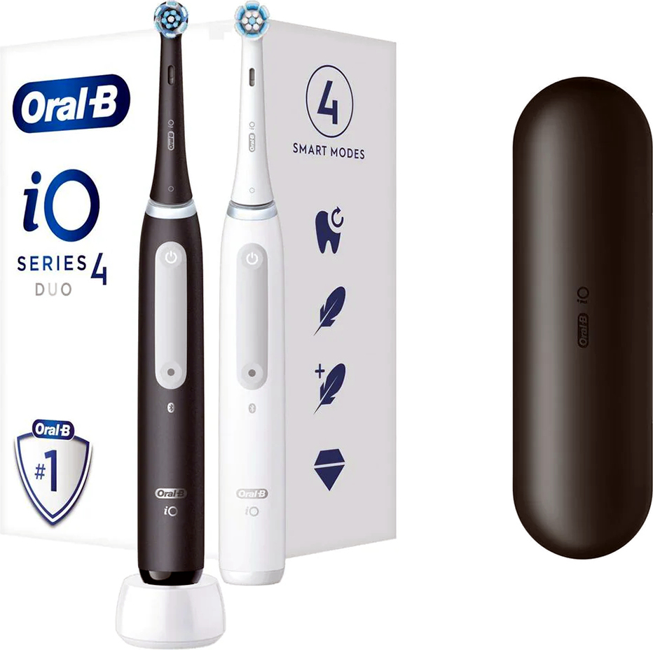 Oral B Oral-B iO 4N - Čierna a biela - Elektrické zubné kefky - Navrhnuté spoločnosťou Braun