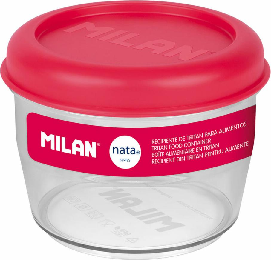 Lunchbox hermetisch Milan 500ml Rosa Durchsichtig Kunststoff kreisförmig Ø 12 cm