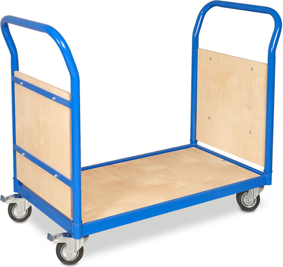 BRB Lagertechnik Zweiwandwagen, LxBxH 1130x500x890 mm, Trgkf 250 kg, 4 Lenkrollen, 2 mit Bremse 76505