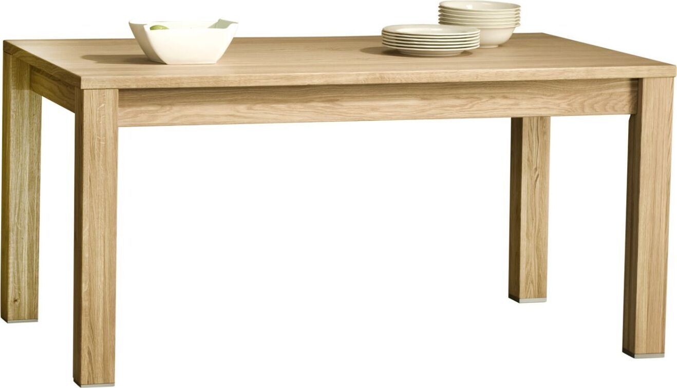 Esstisch ausziehbar Bujari 06 (eckig), Farbe: Natur, Eiche - teilmassiv - 140 - 200 x 90 cm (B x T)