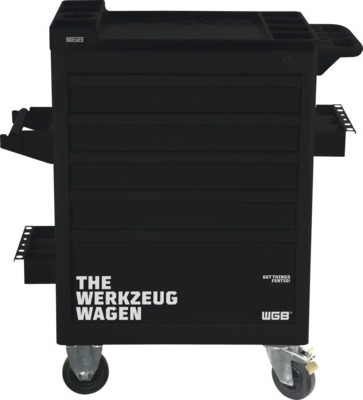 Werkstattwagen Einbauschrank Werkbank WGB mit 5 Schubladen, 670 x 970 x 470 mm schwarz