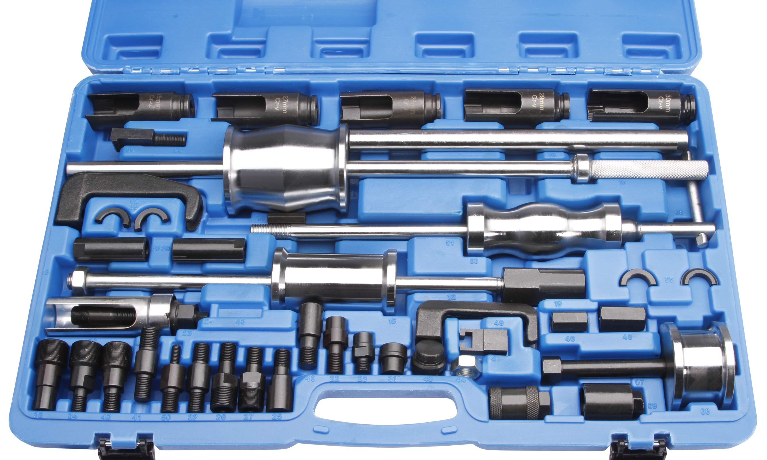 40-teilig Injektor-Abzieher-Set geeignet für die meisten Dieseleinspritzdüsen 