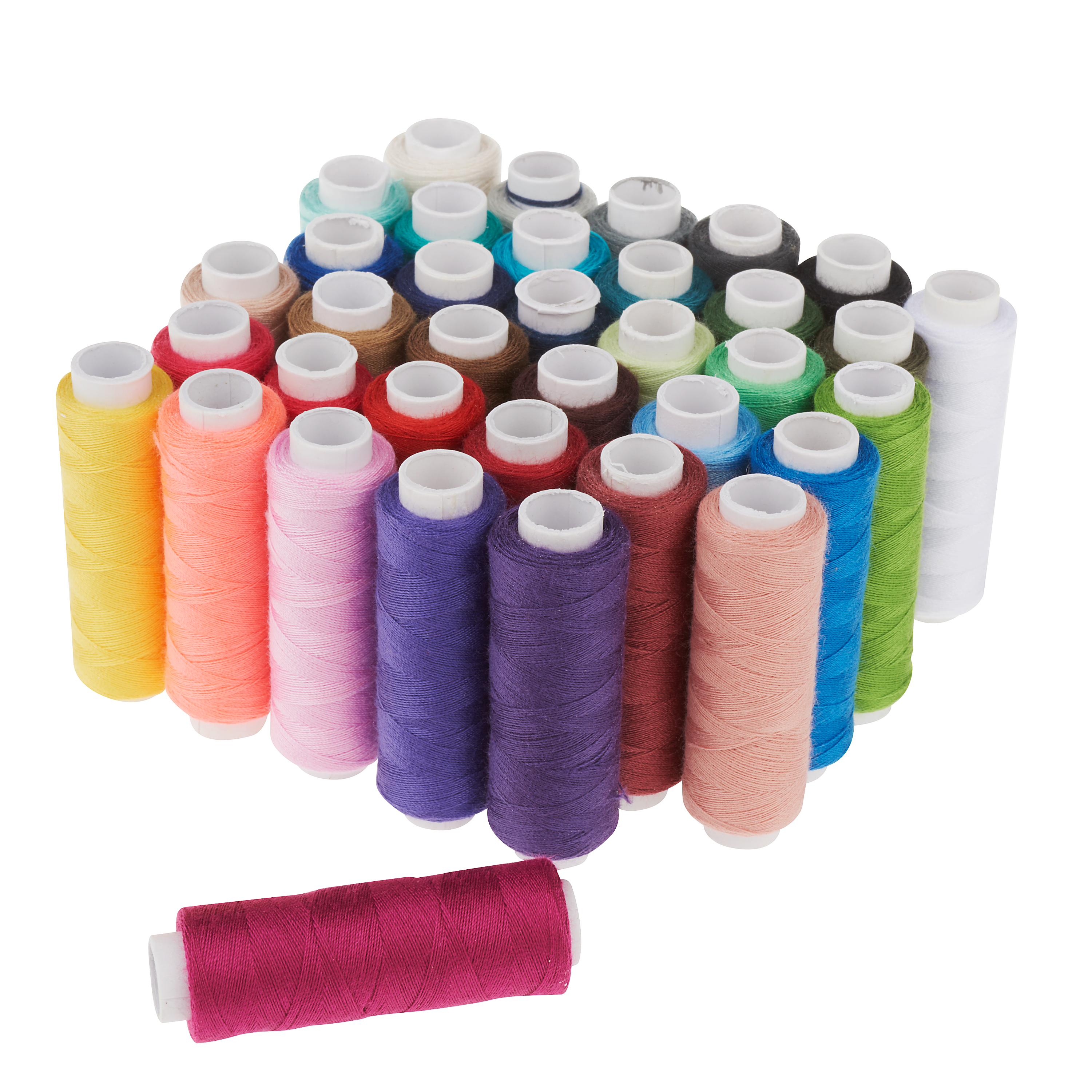 12 Spulen zum Nähen auf Maschine Farbe Polyester Matefielduk Nähgarn-Set