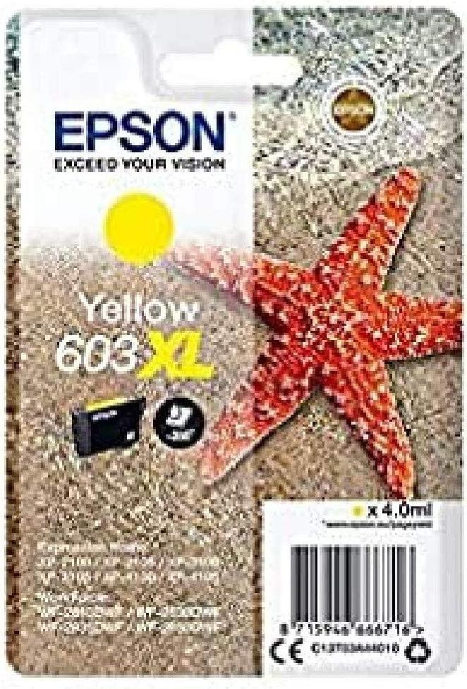 Epson 603XL Gelbe Tinte für Drucker – Hochwertige Druckqualität C13T03A44020