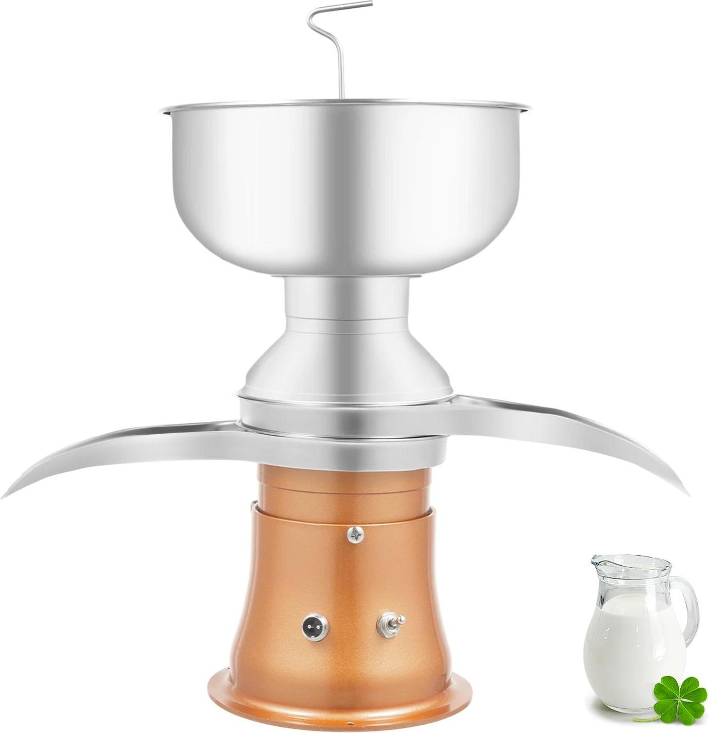 StarTech Elektrischer Rahmseparator - Milchseparator - 50 L/h Durchsatz - 5 L Schüssel - 30 W - 100–240 V - DC-Kupfermotor - Edelstahl