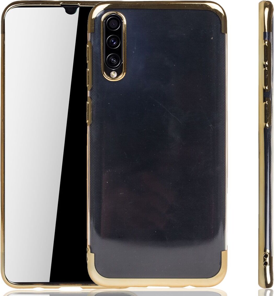 Kryt na mobilný telefón pre Samsung Galaxy A50s Gold - číry - TPU silikónové puzdro Zadný kryt Ochranný kryt v transparentnej zlatej farbe