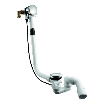 Ideal Standard Ab-/Überlaufgarnitur Mulriplex-Trio mit überlangem Schaft Chrom, K7812AA