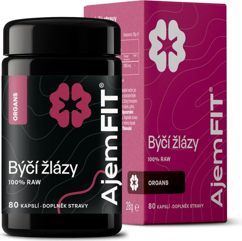 AjemFIT Rohe Rinderdrüsen – 80/240 Kapseln, Rinderdrüsen – ajemfit: 80 Kapseln – 28 g
