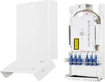Metz Connect Consolidation Point splice 6xLC-D OS2 (Keramik, blau), Pigtails eingelegt 1503097406-E