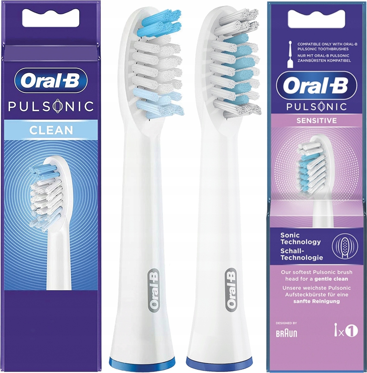 Końcówki Oral-B Braun Pulsonic Clean Sensitive